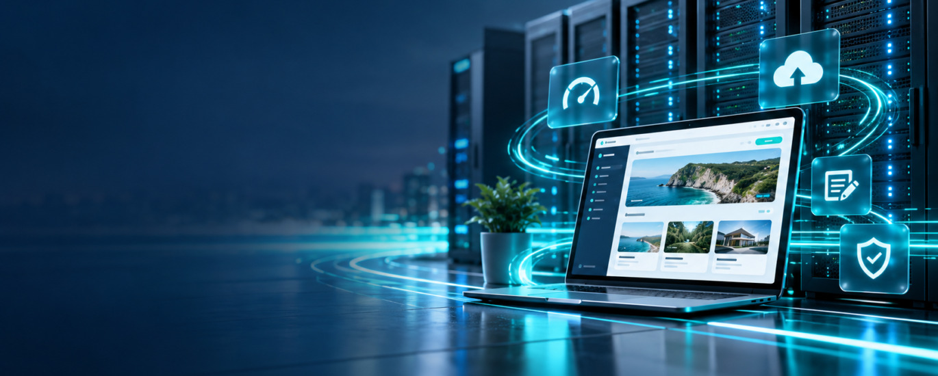 Beheerde WordPress-hosting met beveiligde serverinfrastructuur