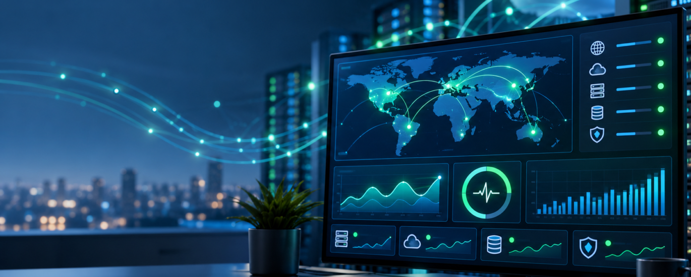 Dashboard voor website-monitoring, controles en beveiligingsscans