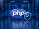 PHP2Shell beveiligingsupdate: PHP-logo met beveiligingsschild en vinkje